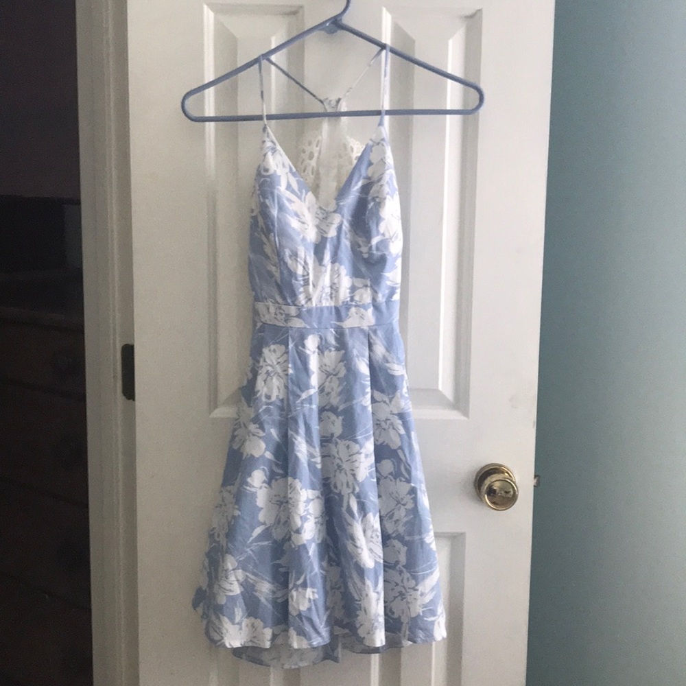 Blue floral dress